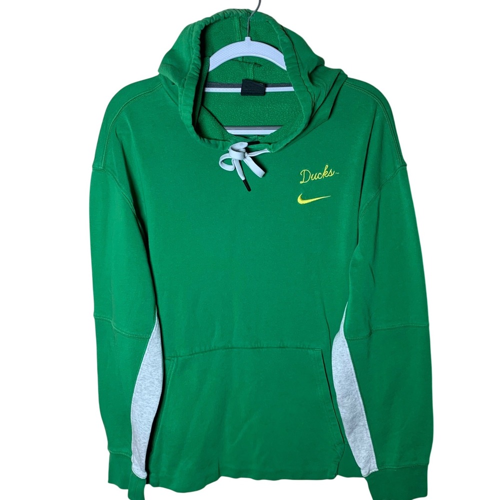 Nike Oregon‎ Ducks Hoodie Women's Large Green Excellent  Pullover Logo